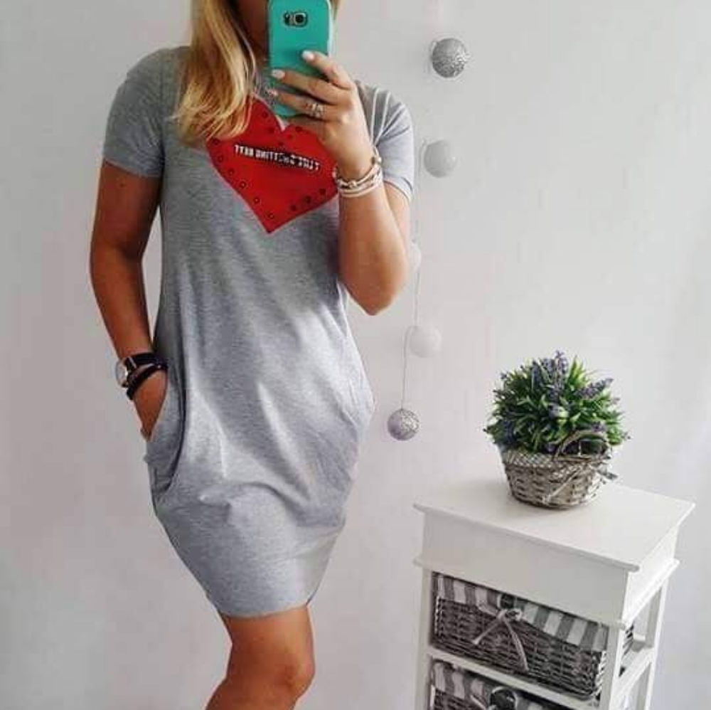 Grey mini dress
